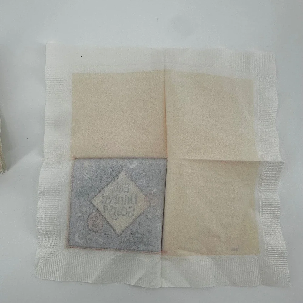 Vintage AGC Halloween Napkins Set of 12 Eat Drink and be Scary Cat Bat Pumpkin